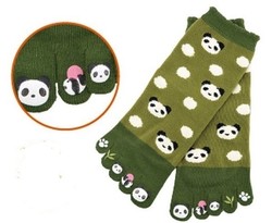 Chaussettes japonaises 5 orteils, imprim panda - 35  40 - Comptoir du Japon