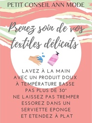 CONSEILS LAVAGE TEXTILES DLICATS - ANN'MODE 
