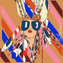 BE PARISIAN WILD GIRL 140X140 - LE DRESSING