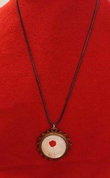 Collier Artisanal Franais coquelicot  - Cindy Boutique Mode Femmes Hommes Enfants