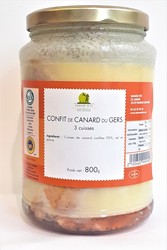 Confit de Canard du Gers 3 Cuisses 800 Grs - LA CAVE GOURMANDE