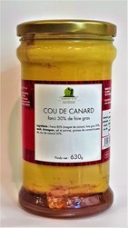 Cou de Canard Farci  avec 30% de Foie Gras 630 Grs - LA CAVE GOURMANDE