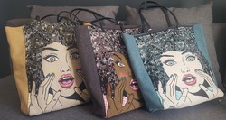 Cabas visages - Cindy Boutique Mode Femmes Hommes Enfants