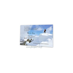 Carte remerciements  dcs, condolances  |  Alpiniste - Amalgame imprimeur-graveur