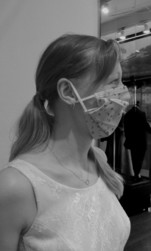 Masque de protection lastiques derrire les oreilles - Cration Sign Edith 