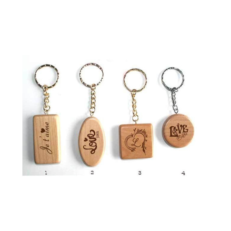 Porte clé personnalisé bois – Commerçant, artisan, paysagiste