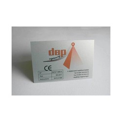 Plaque aluminum argent, plaque de firme  |  Argan  - Amalgame imprimeur-graveur