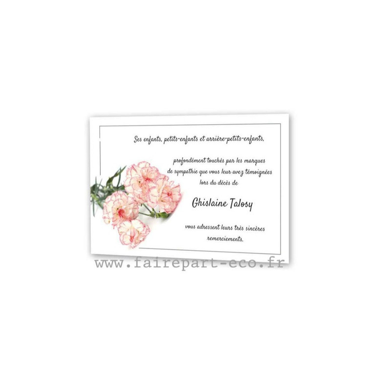 Rose blanche Mariage Personnalisé cartes remerciement