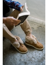 chaussons-pantoufles en mouton retourn� "L'ALPIN" - La Petite Boutique