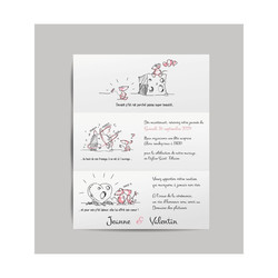 Faire-part mariage, carte invitation | P'tite Souris - Amalgame imprimeur-graveur