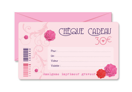 Cheque Cadeau Carte Cadeau Personnalisee Ckado Amalgame Imprimeur Graveur