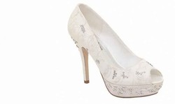 Hortense chaussures hautes  avec strass et  talon de 9 cm - Création Signé Edith 
