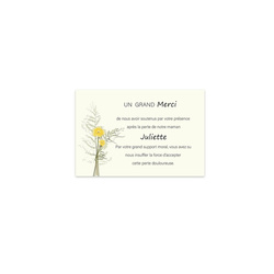  Carte remerciements dcs condolances | Floralies - Amalgame imprimeur-graveur