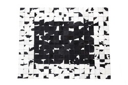 Tapis patchwork noir et blanc carré de 10 cm - La Petite Boutique