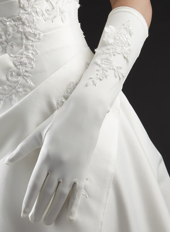 Mariée Gants Mitaines Blanc Ivory Crème Neuf Mariage wedding bridal 30cm*20 