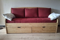 Banquette 70x190 avec 2 tiroirs - VERCORS LITERIE 