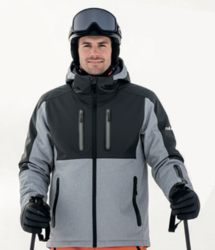 VESTE SOFTSHELL  SKI HOMME AVALANCHE - GREEN et GLACE Patinage et sportwear