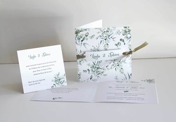 Faire-part, carte mariage Eucalyptus  - Amalgame imprimeur-graveur