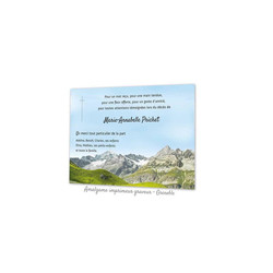 Remerciement dcs, carte condolances Montagne | Vanoise  - Amalgame imprimeur-graveur