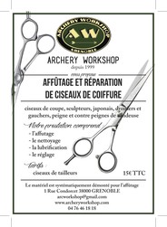 Affutage ciseaux coiffure - ARCHERY WORKSHOP (AW)