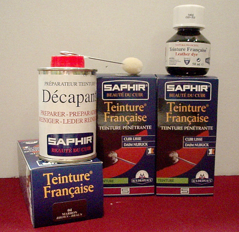 Saphir teinture liquide pour cuir lisse & daim