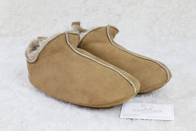 Chausson chaussette bébé en peau d'agneau - La Petite Boutique