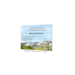 Carte remerciement dcs Montagne |  La Vanoise  - Amalgame imprimeur-graveur