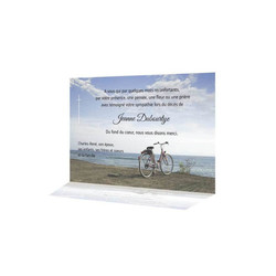 Remerciement dcs, condolances  | Cycliste - Amalgame imprimeur-graveur
