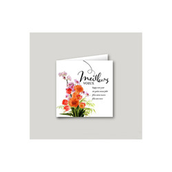 Carte de vux, meilleurs voeux bouquet de fleurs | Mazarinne - Amalgame imprimeur-graveur