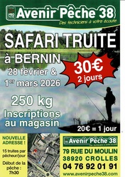 SAFARI TRUITE Bernin 28 f�vrier et 1er mars  - AVENIR P�CHE 38
