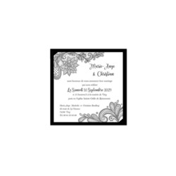 Faire part mariage, invitation baroque | Dentellire  - Amalgame imprimeur-graveur