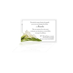 cartes de remerciements de dcs | Ophrys  - Amalgame imprimeur-graveur