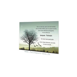 carte remerciement dcs & condolances | Squoia  - Amalgame imprimeur-graveur