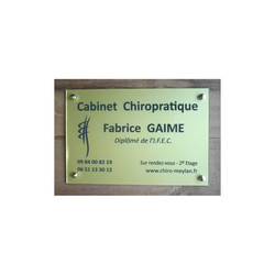 Plaque plexiglas Or, cabinet chiropracteur  | Chiropracteur - Amalgame imprimeur-graveur