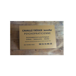 Plaque de cabinet mdical  |  Psychopraticienne  - Amalgame imprimeur-graveur