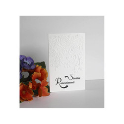 Carte remerciements dcs, condolances  | Roses embosses - Amalgame imprimeur-graveur