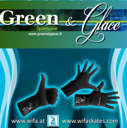 GANTS WIFA FREESTYLE - GREEN et GLACE Patinage et sportwear