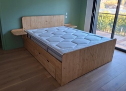 Bois de lit avec rangement 25 - VERCORS LITERIE 