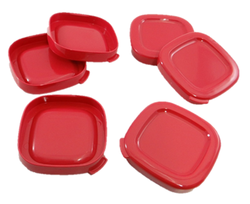 Lot 6 couvercles pots yaourt Multi-Dlices Seb rouge - MENA ISERE SERVICE - Pices dtaches et accessoires lectromnager