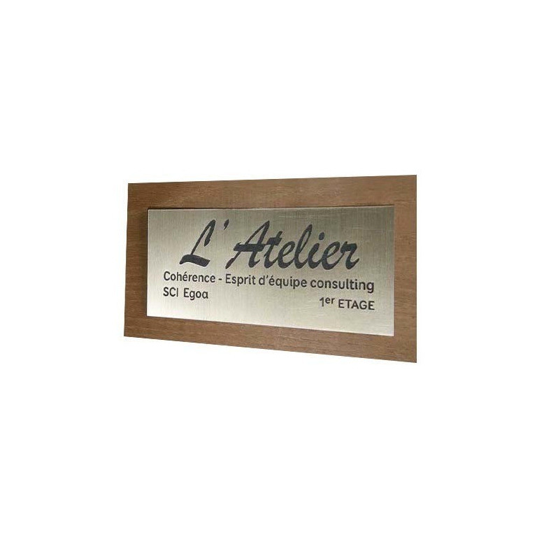 Plaque de porte OR à Grenoble ou plaque boite aux lettres, Habitat -  Amalgame imprimeur-graveur