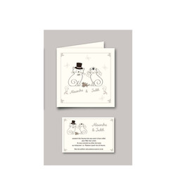 Faire-part de mariage, carte invitation | Simba - Amalgame imprimeur-graveur