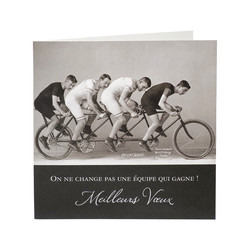 Cartes de vux entreprise une equipe | Cyclistes - Amalgame imprimeur-graveur