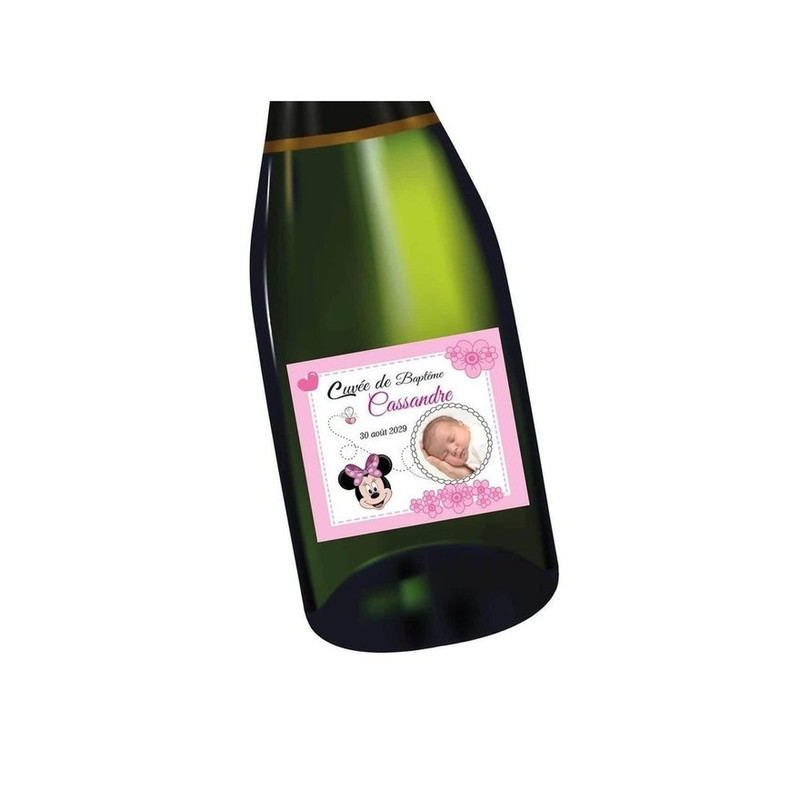 Etiquette bouteille de vin ou champagne - avec photo pour fête,  anniversaire, baptême personnalisable - savane