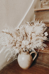 Bouquet de fleurs sches "blanc" - Herb'folles