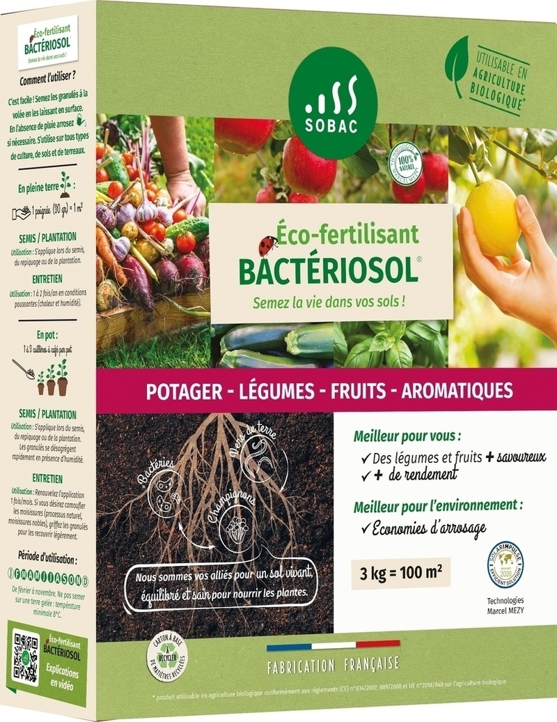 bactériosol jardin boite conditionnement 3 kilos amendement sol vie microorganismes - Voir en grand