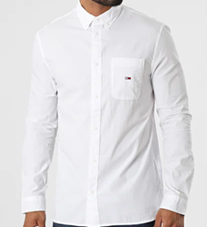 TOMMY JEANS Chemise Unie ESSENTIAL POCKET - JAMES