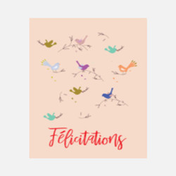 Carte  planter Flicitation modle oiseaux - COTE FEEL GOOD