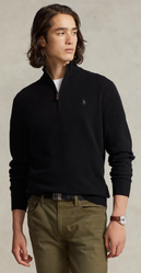 RALPH LAUREN Pull Demi Zip en Laine - MONSIEUR JAMES