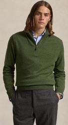 RALPH LAUREN Pull Demi Zip en Laine - MONSIEUR JAMES