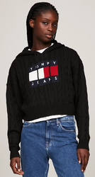 TOMMY JEANS Sweat Capuche Maille CENTER FLAG - JAMES